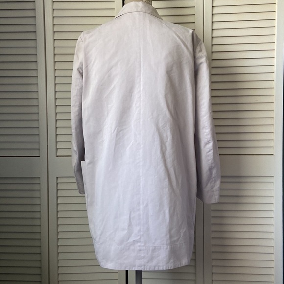 Jil Sander Trench Mac Car Coat Light Gray Lilac 36 Small - Picture 4 of 17